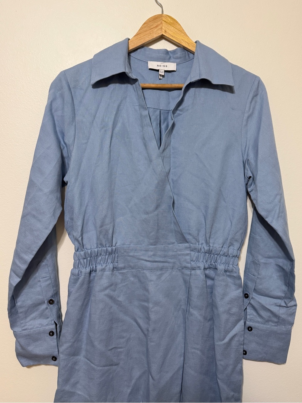 Reiss Light Blue Midi Shirt Dress - Picture 4 of 8
